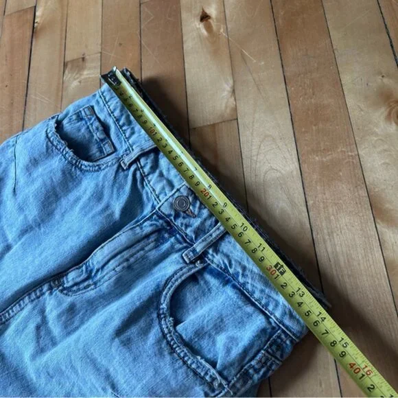 Dynamite Sz S Denim Acid Wash Raw Hem Mini Skirt - Picture 6 of 10